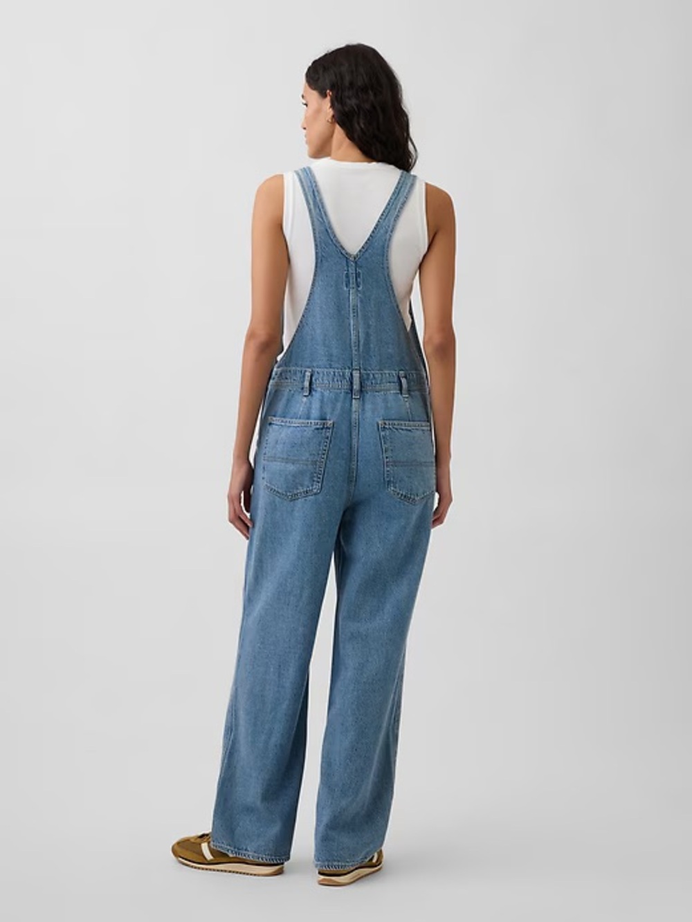 NWT! GAP UltraSoft Denim Relaxed Overalls - XS Petite - Picture 2 of 7